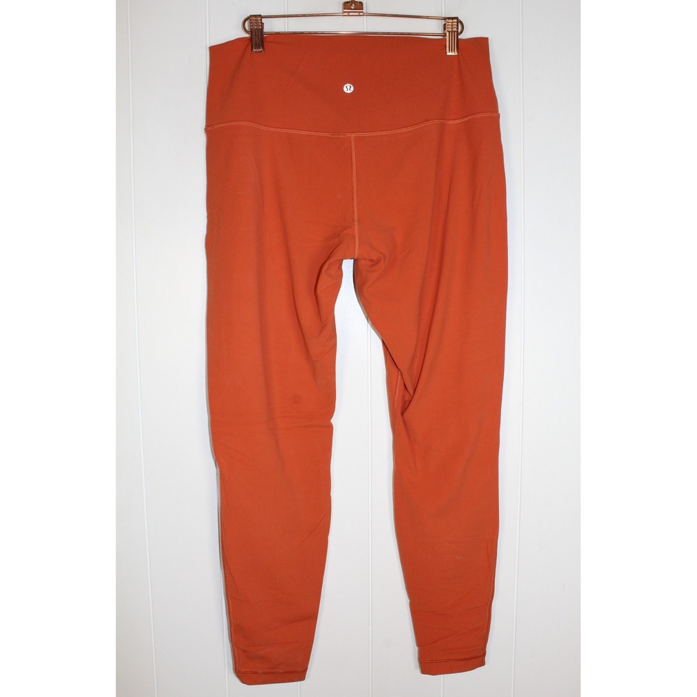 Lululemon Align Pants Pumpkin Orange High Rise Double Lined Nulu W5CTIS - Picture 7 of 8